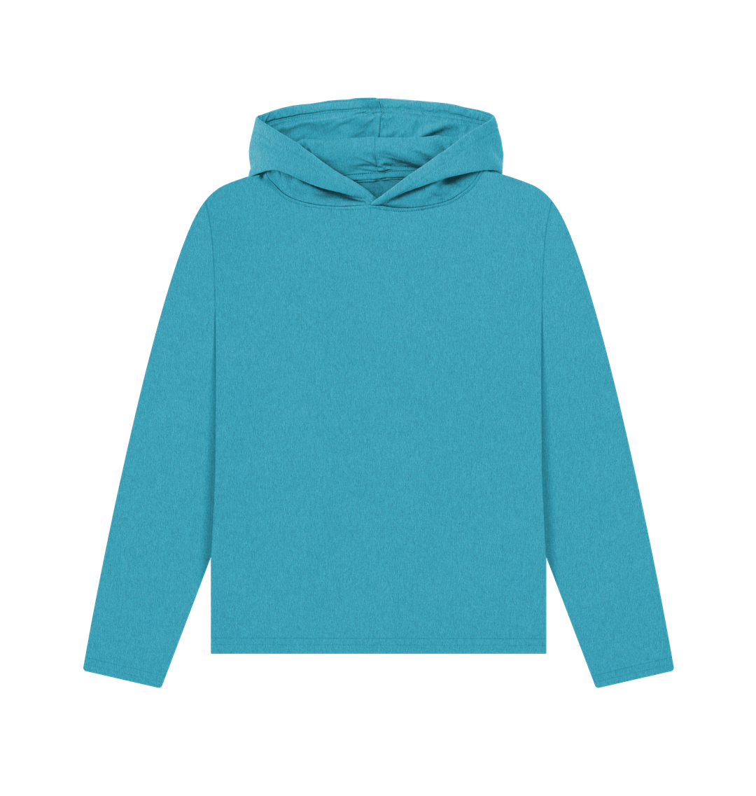 Ocean Blue Recycled Hoody Front