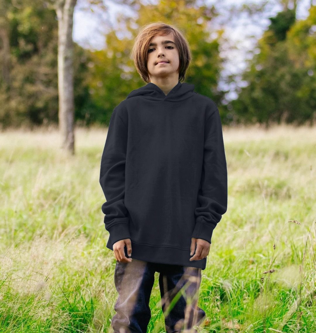 Black hoodie with hood (person)