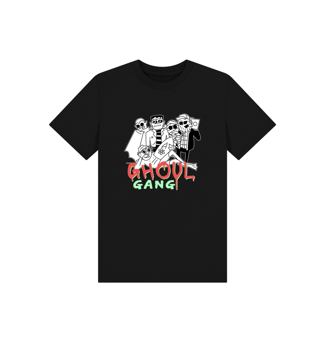 Black t-shirt with "GHOUL GANG" graphic