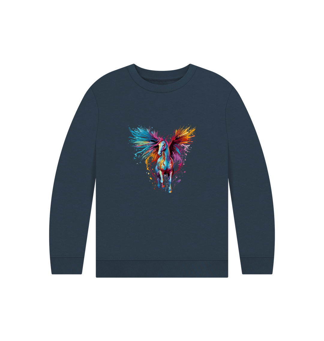 Colorful horse design sweatshirt