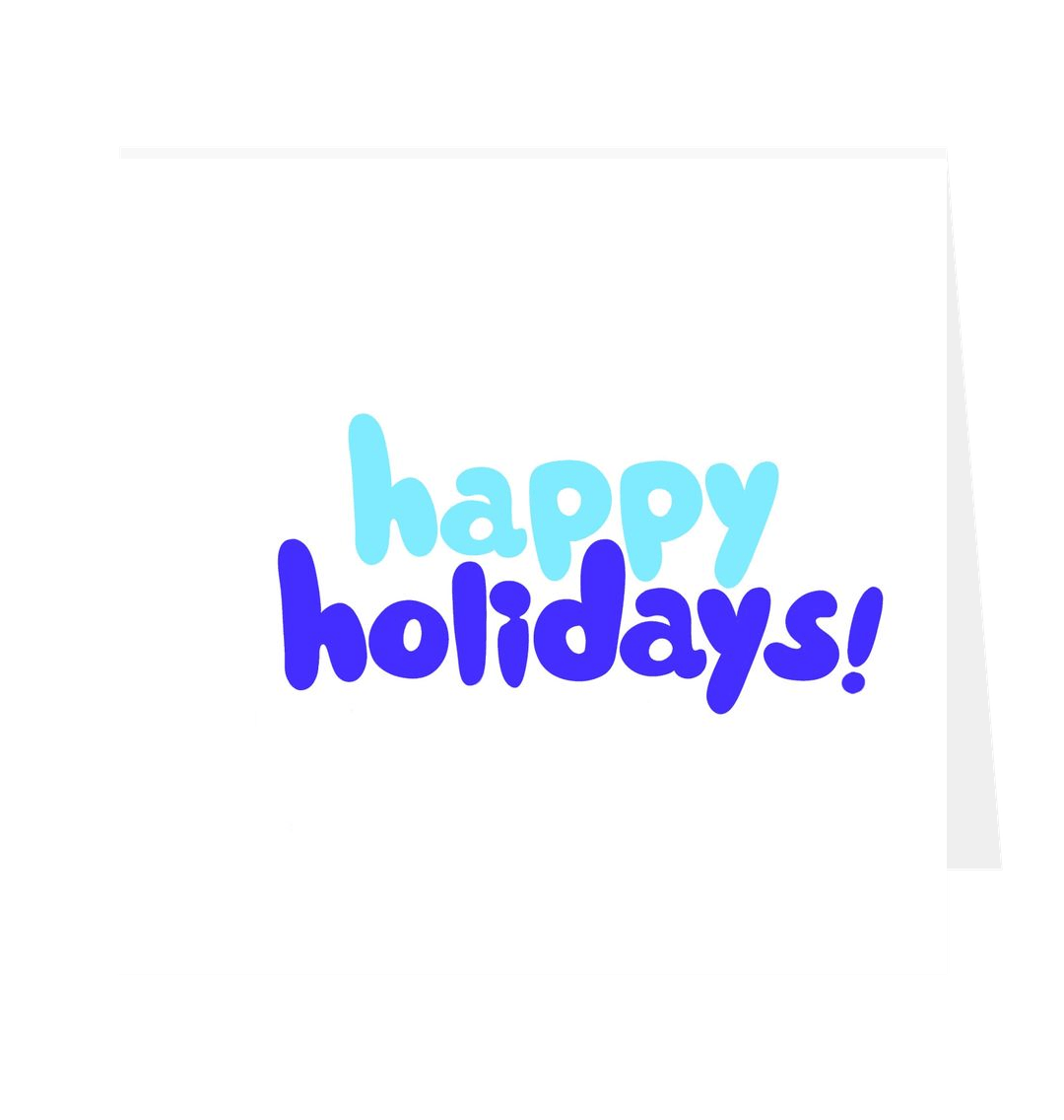 "Happy Holidays!" greeting card