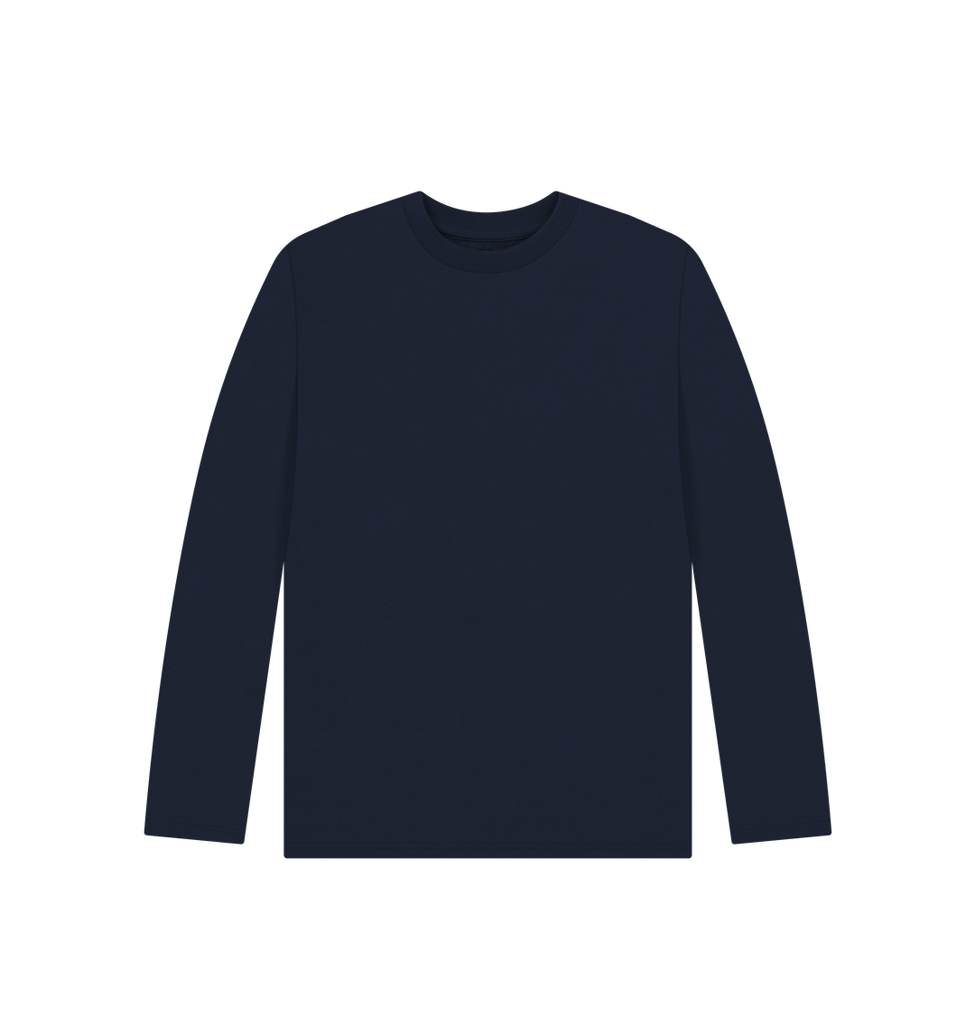Navy blue long-sleeved t-shirt