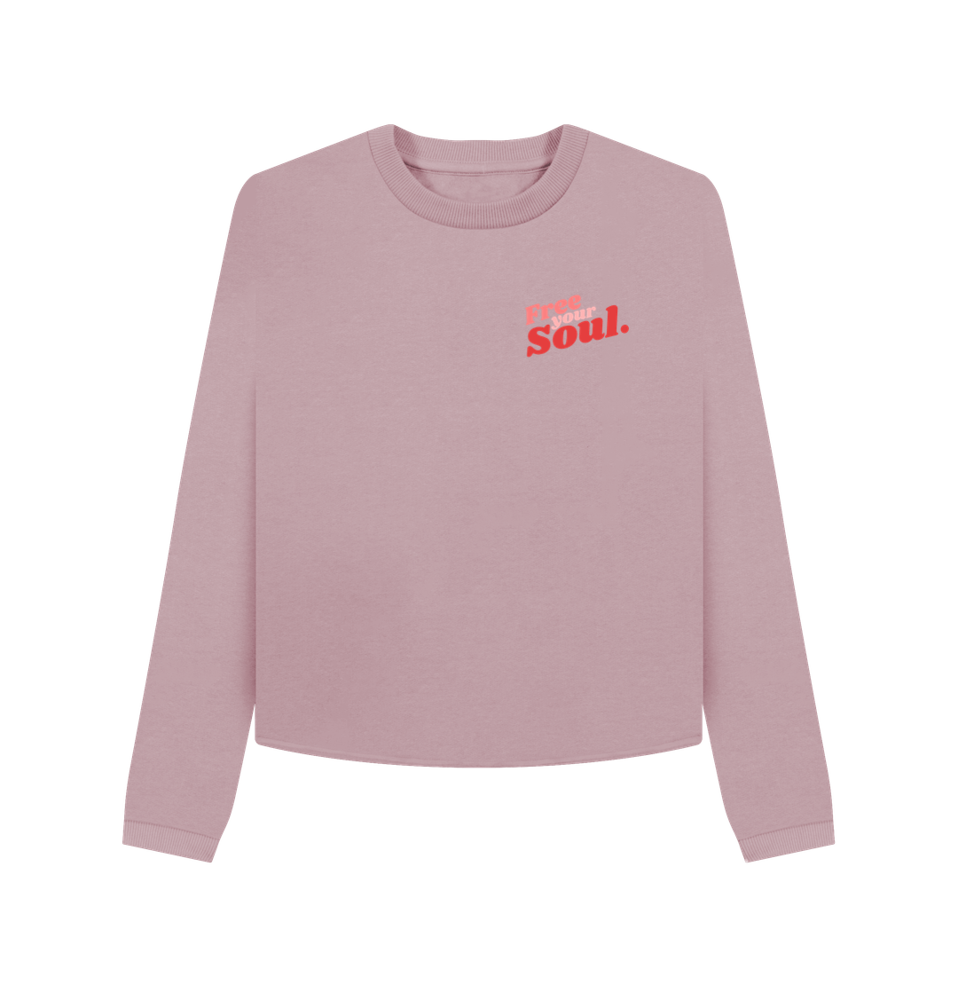 Mauve Printed Boxy Jumpers