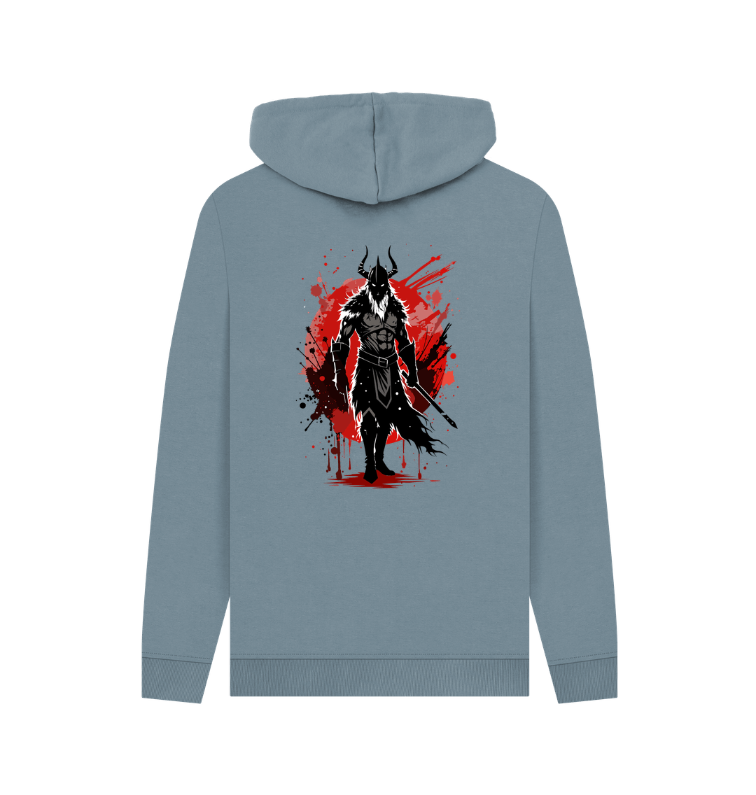 Stone Blue Printed Hoody