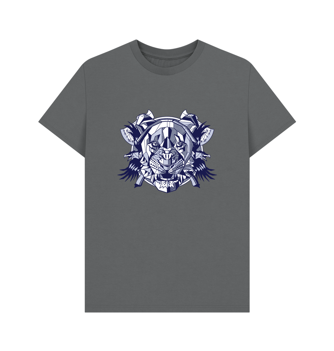 Slate Grey Lion Head - Men's Basic T-shirt