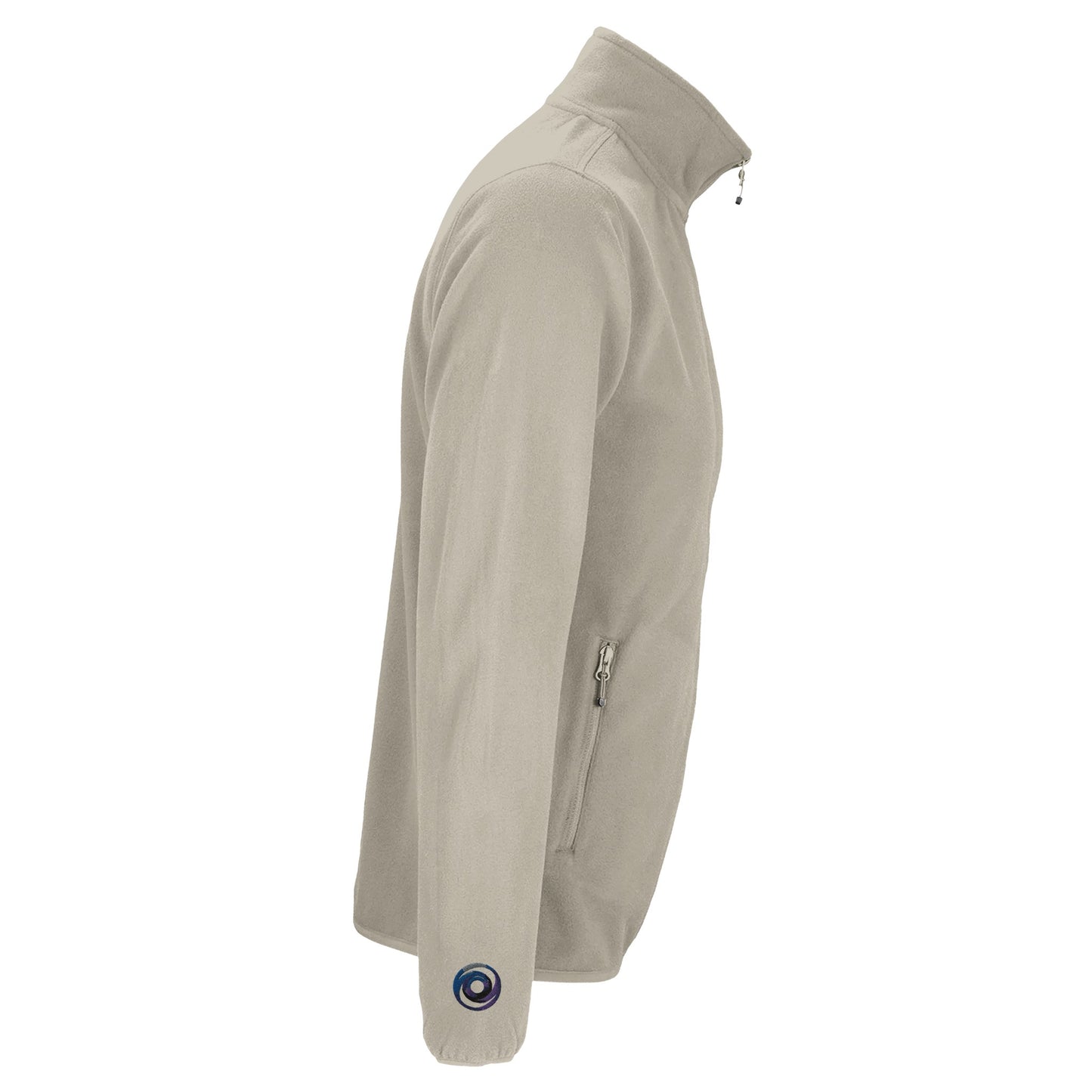 Beige fleece jacket with zipper
