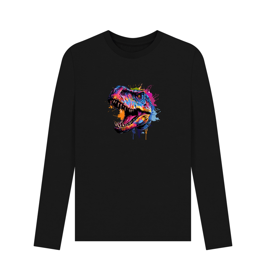 Black Printed Long Sleeve T Shirt