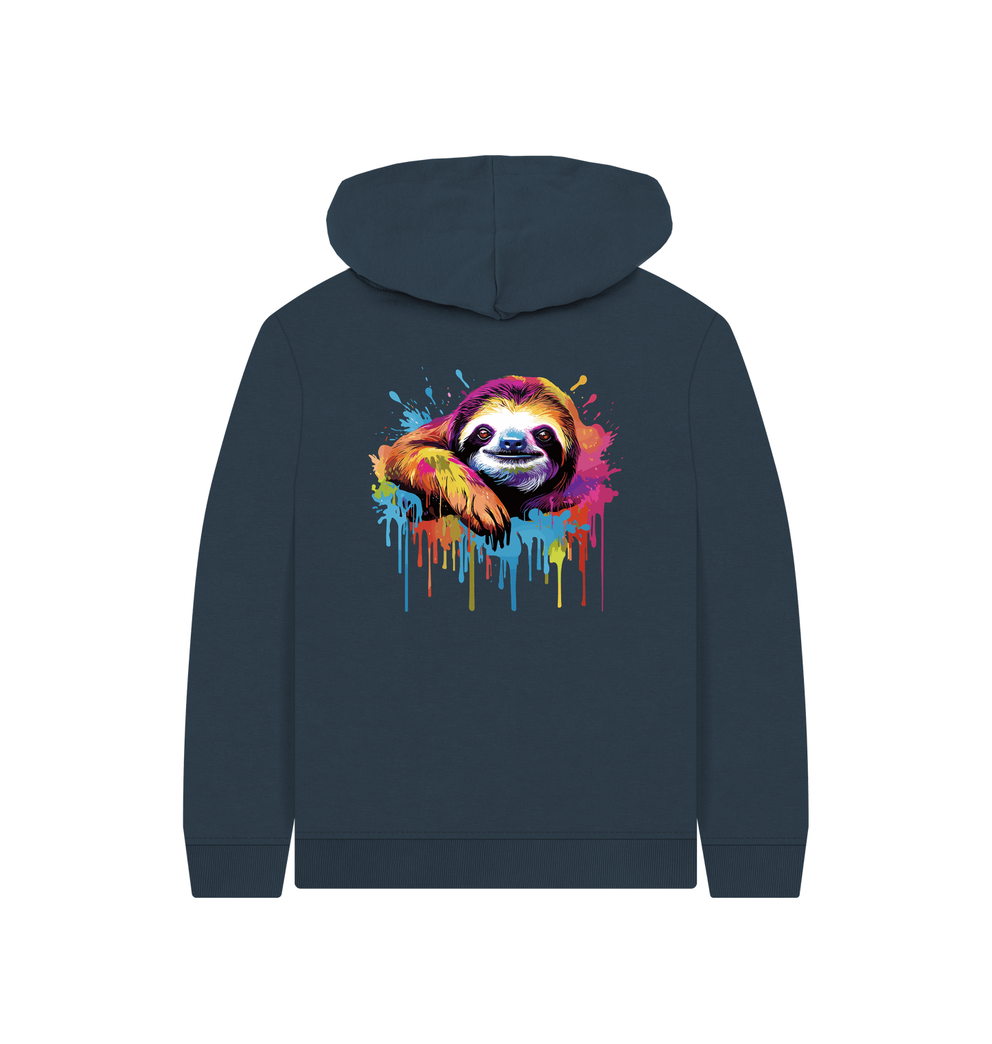 Colorful sloth graphic hoodie