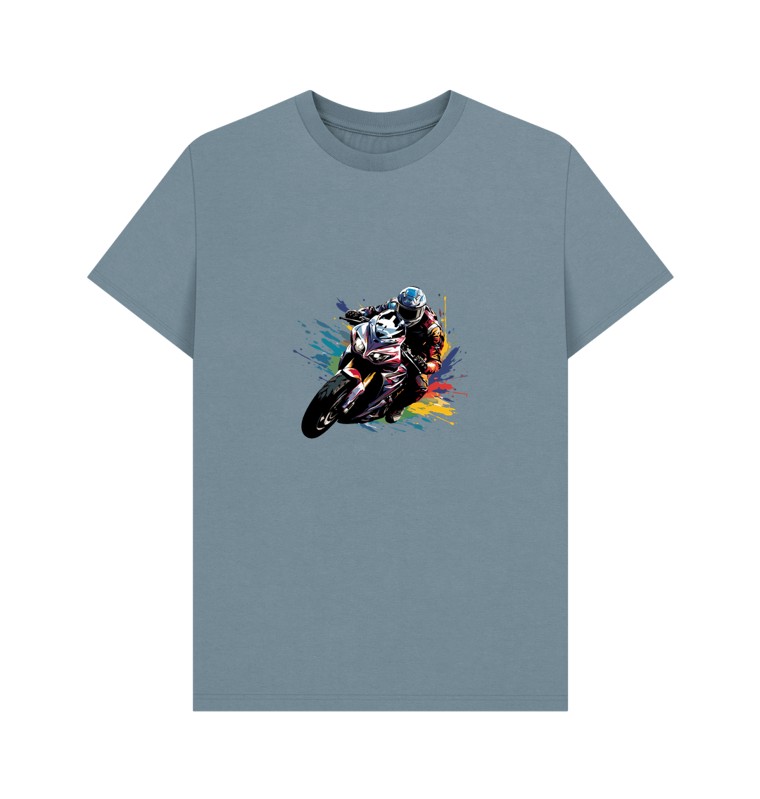 Stone Blue Printed T-shirt