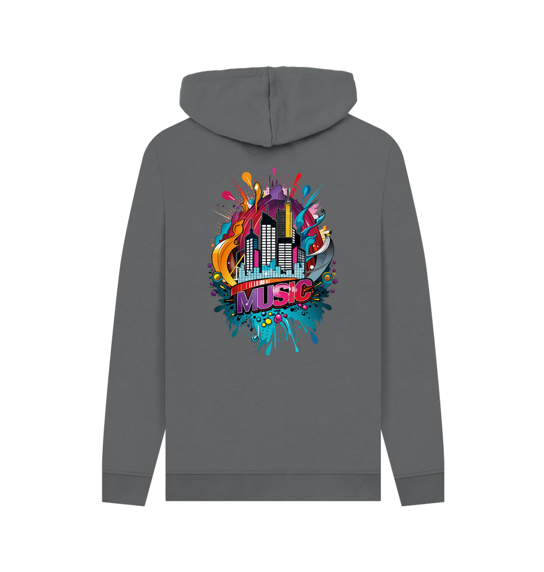 Slate Grey Printed Hoody