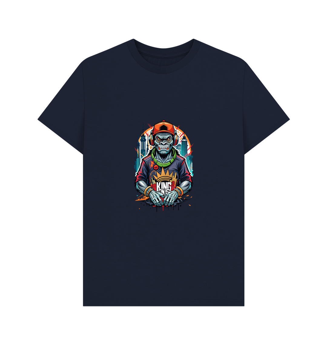 Navy Blue Printed T-shirt