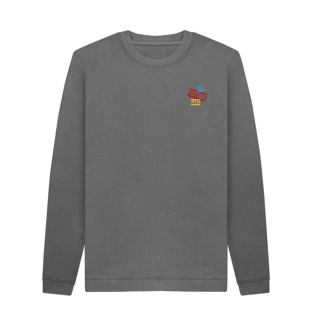 Slate Grey Printed Sweater Front