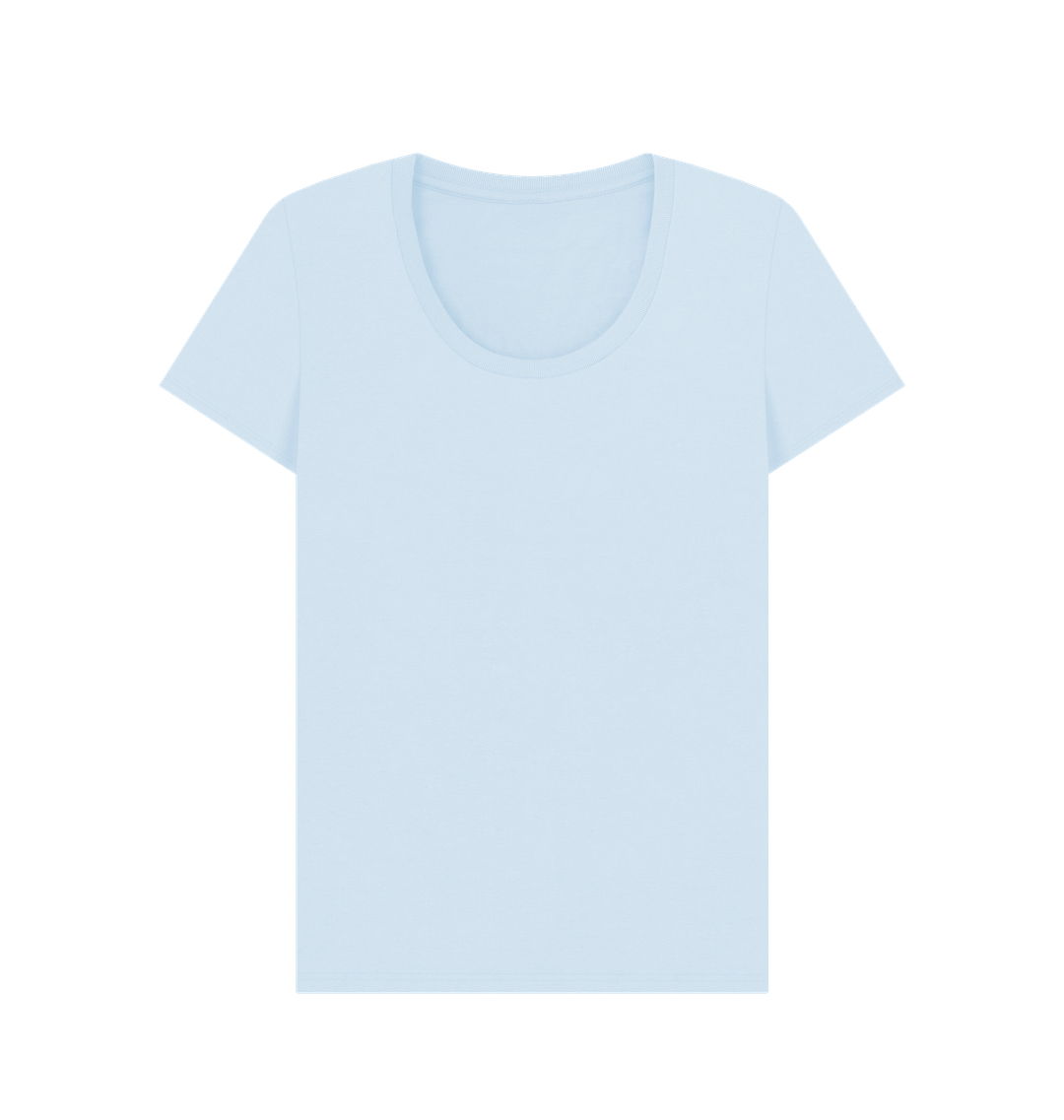 White t-shirt with round neckline