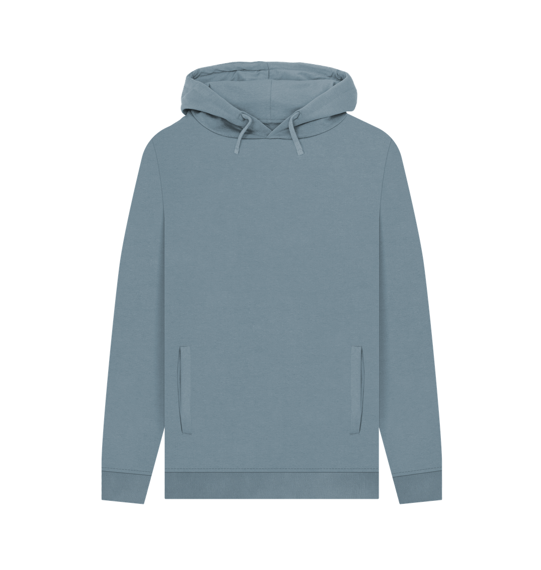 Stone Blue Printed Hoody Front