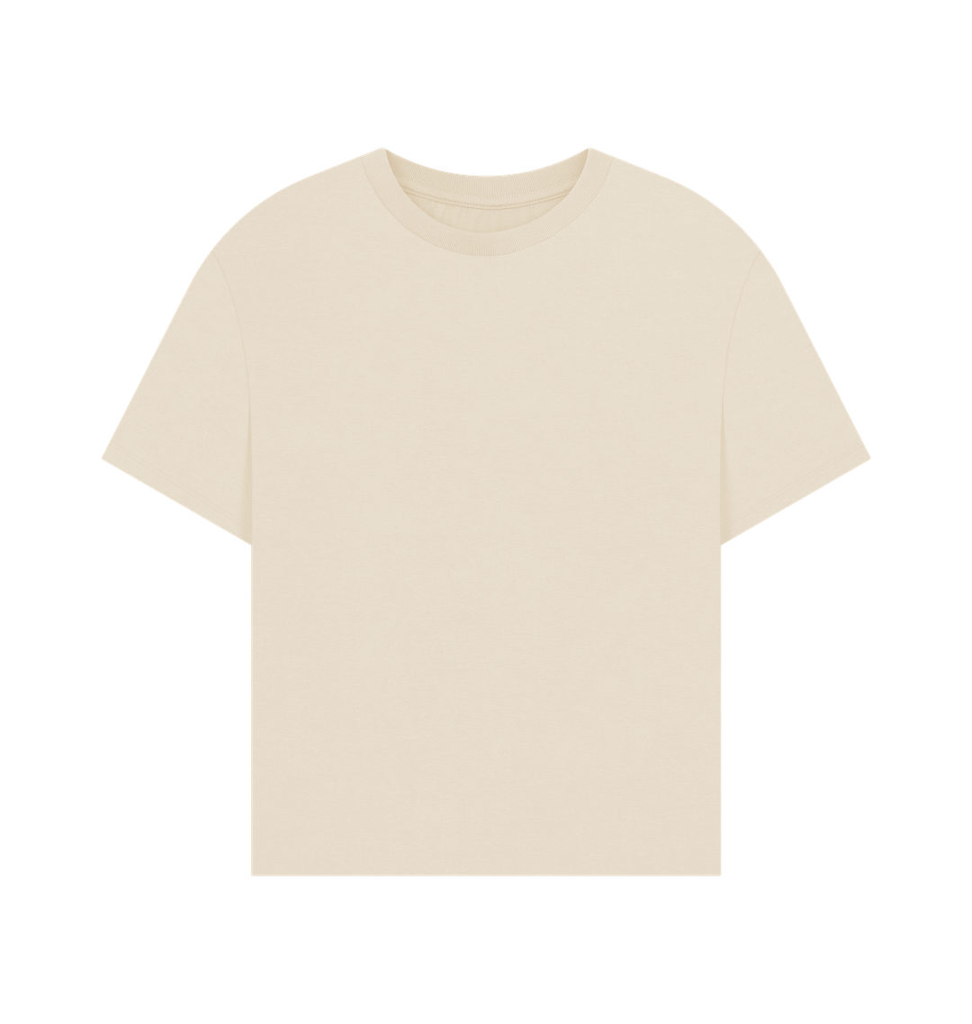 Cream-colored t-shirt with short sleeves