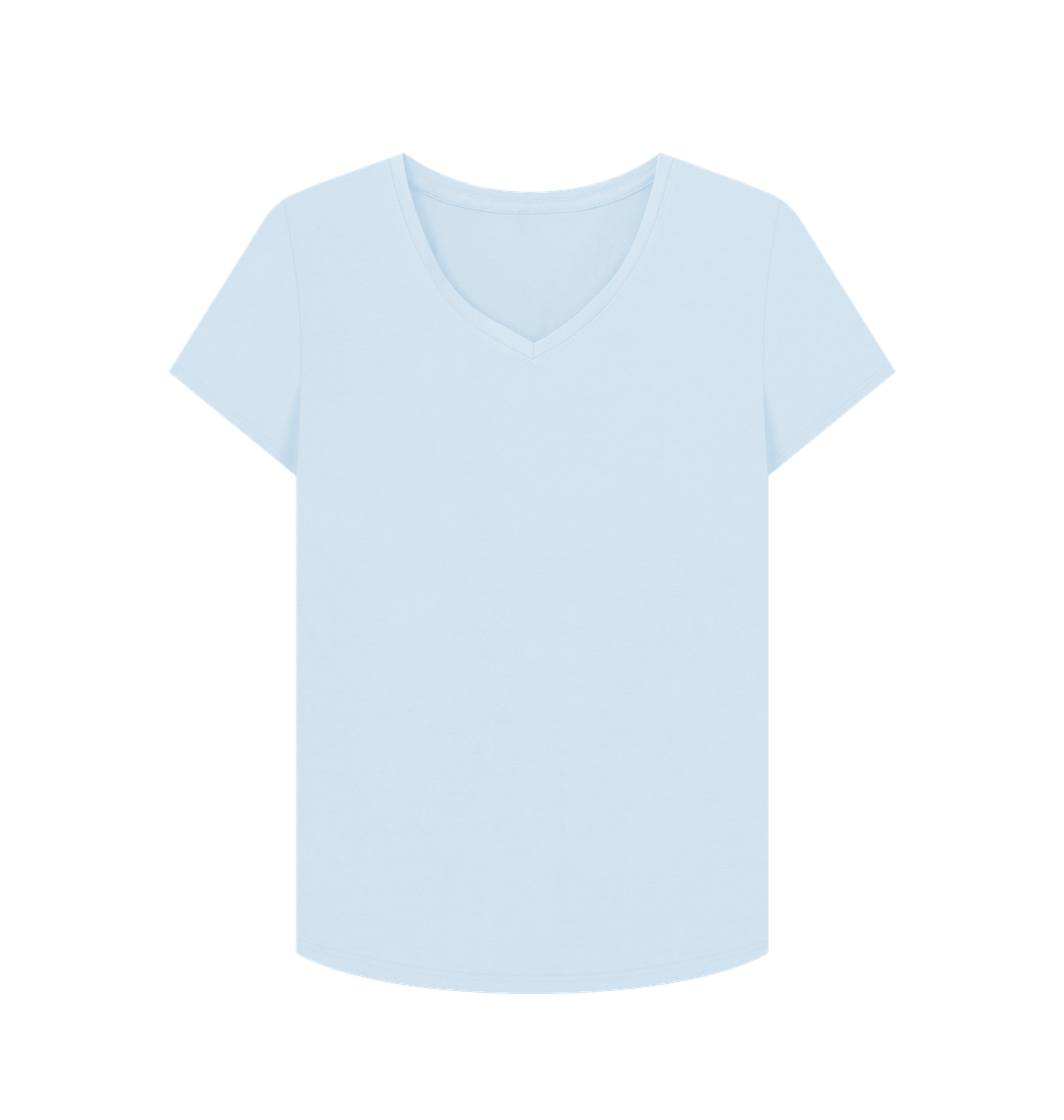 White V-neck t-shirt
