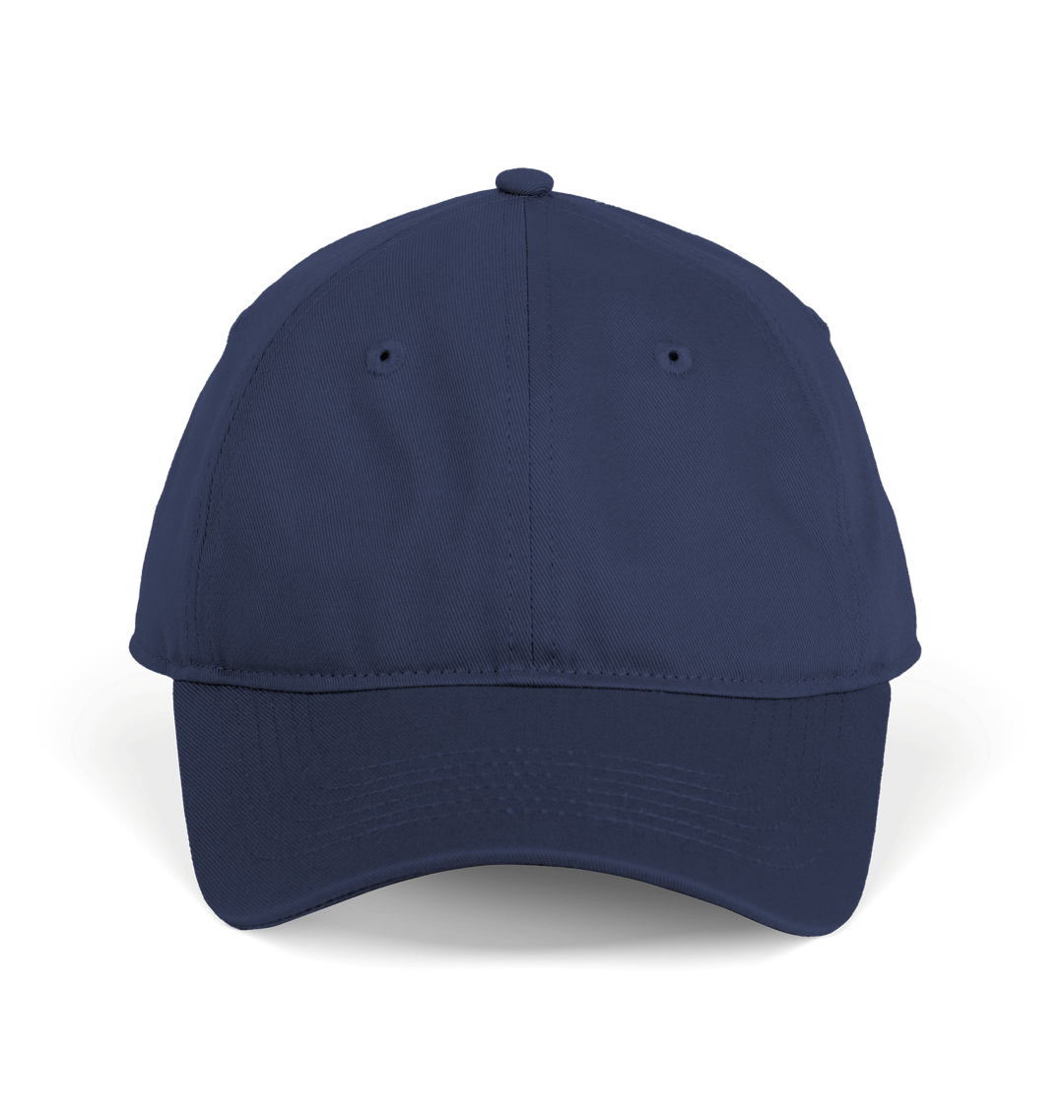 Navy blue baseball cap with adjustable strap