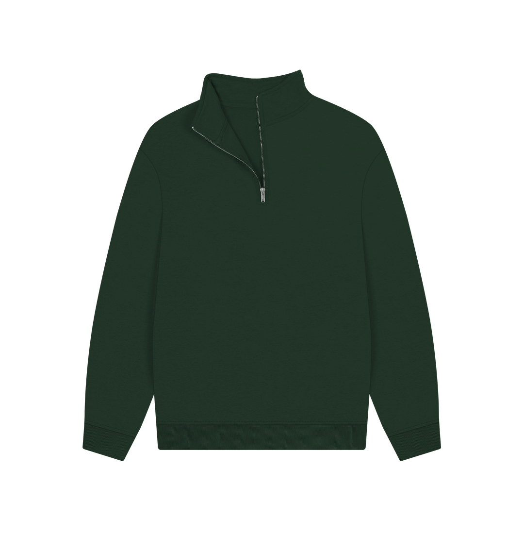 Dark green zip-up sweatshirt