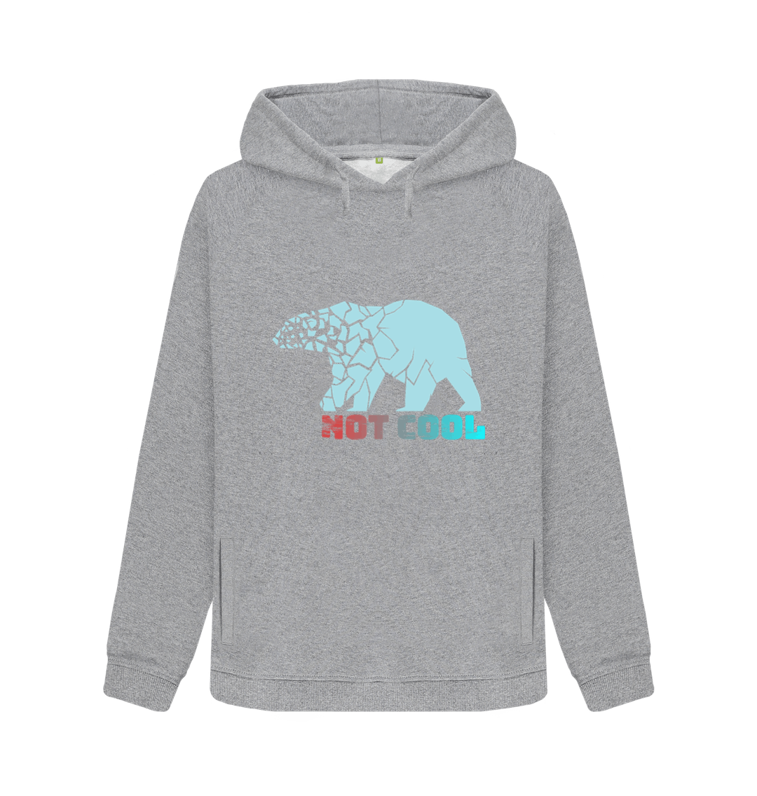 Gray hoodie with bear and text design