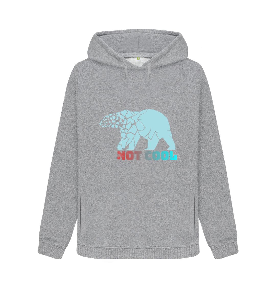 Gray hoodie with bear and text design