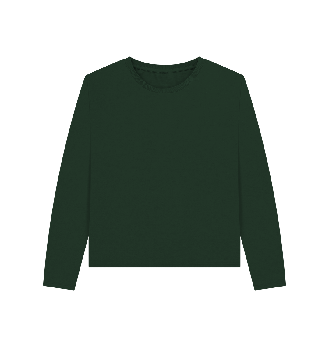 Dark green long-sleeved t-shirt