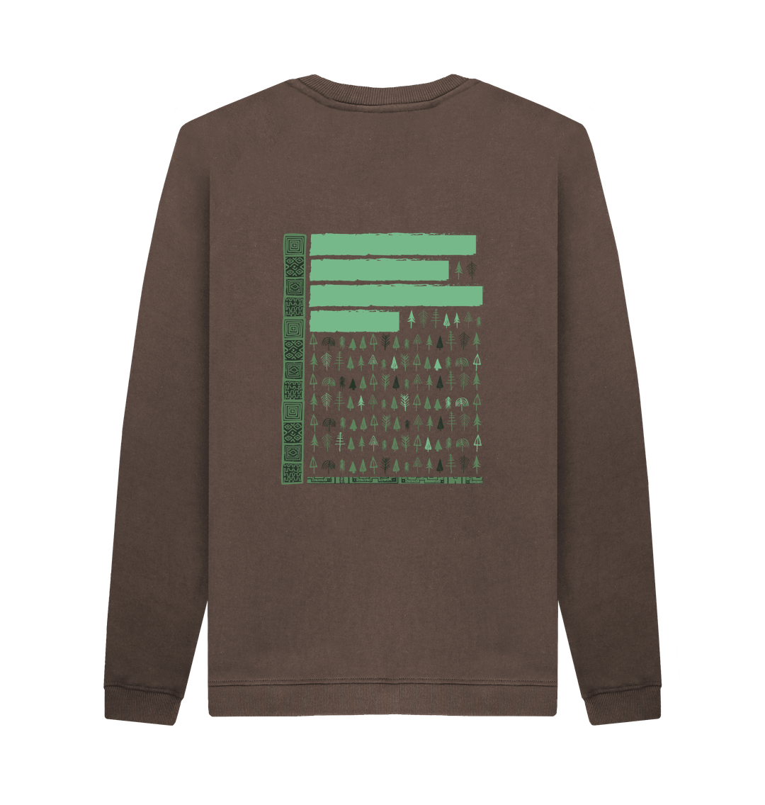 Chocolate Printed Sweater Back