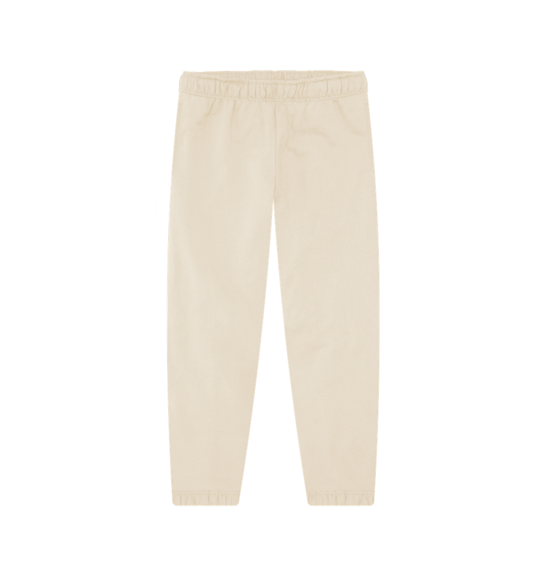 Beige sweatpants with elastic waistband