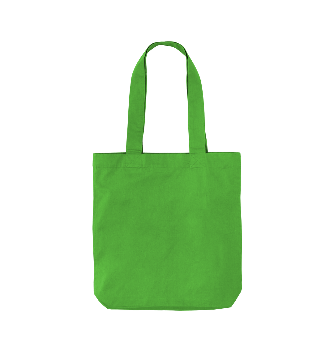 Lime green tote bag with long handles