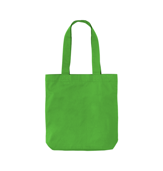 Lime green tote bag with long handles