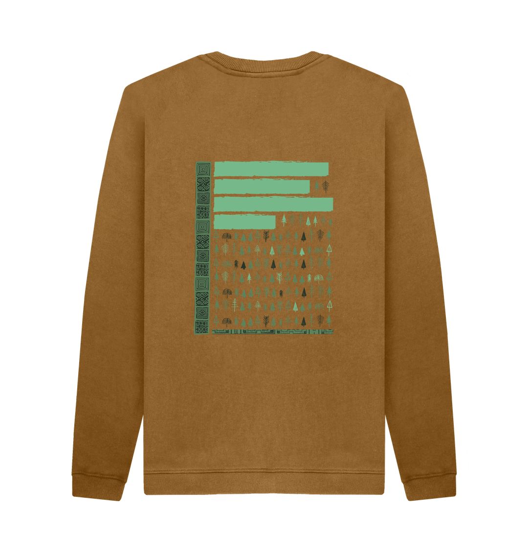 Black Colour For Future Sake Forest Mens Crew Neck Sweater - Size XXXXXL