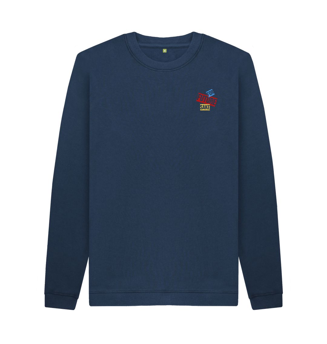 Navy Blue For Future Sake Forest - Men's Crew Neck Sweater