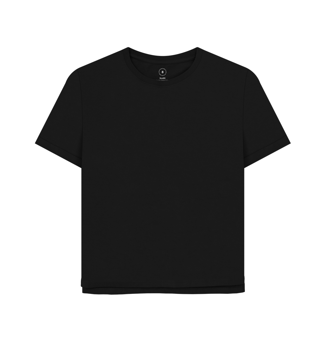 Black t-shirt with round neckline
