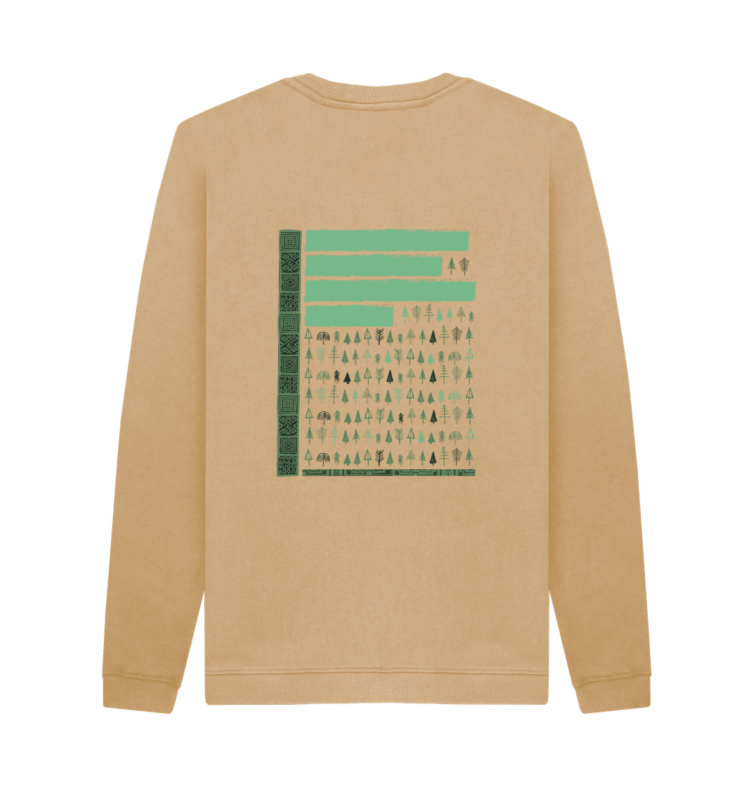 Sand Printed Sweater Back