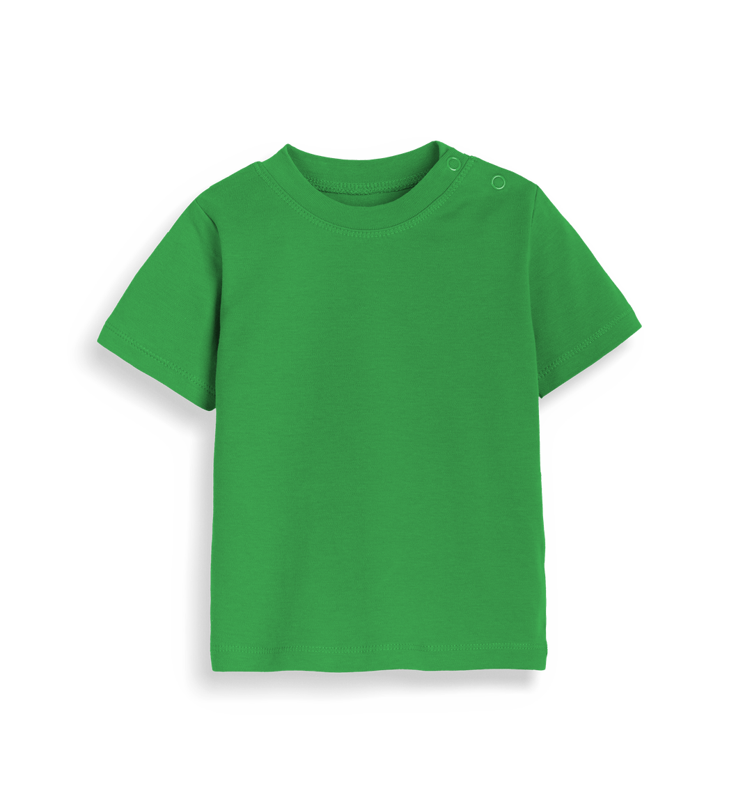 Bright green t-shirt with black trim