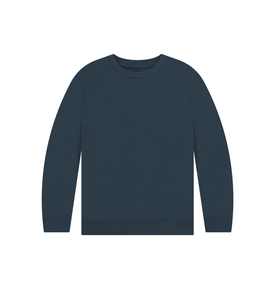 Navy Blue Plain Kids' Organic Jumper