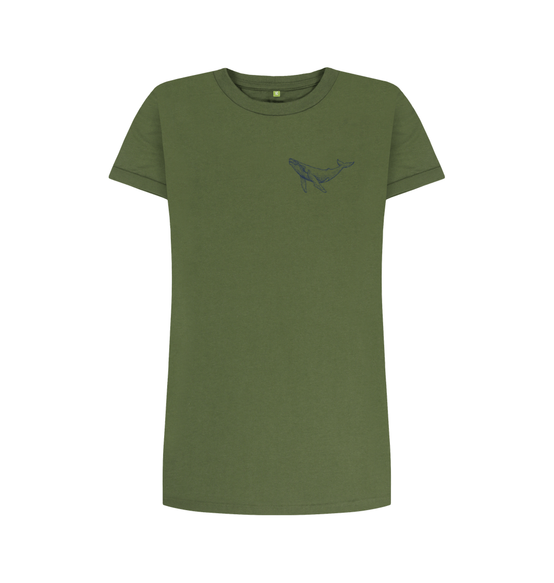 Khaki T-shirt dress Front