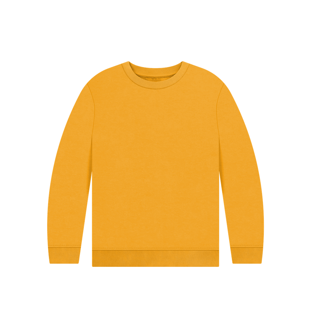 Mustard Printed Kids Jumper