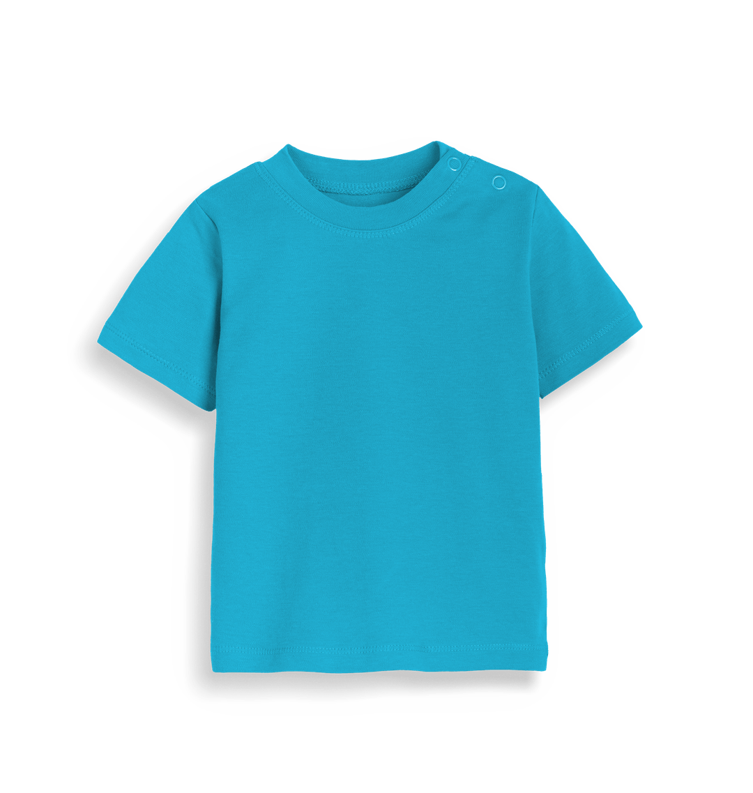 Baby blue t-shirt with short sleeves