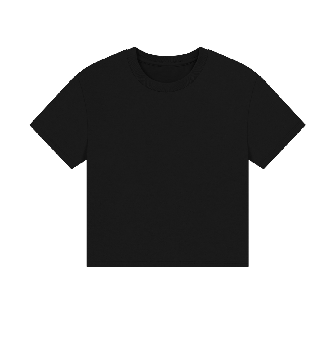 Black t-shirt with short sleeves