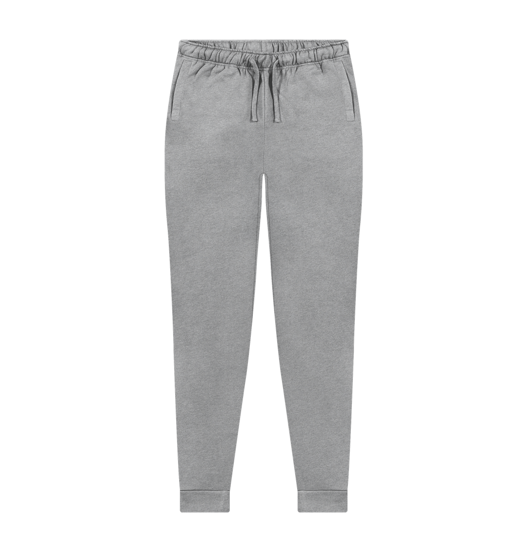 Gray sweatpants with drawstring waist