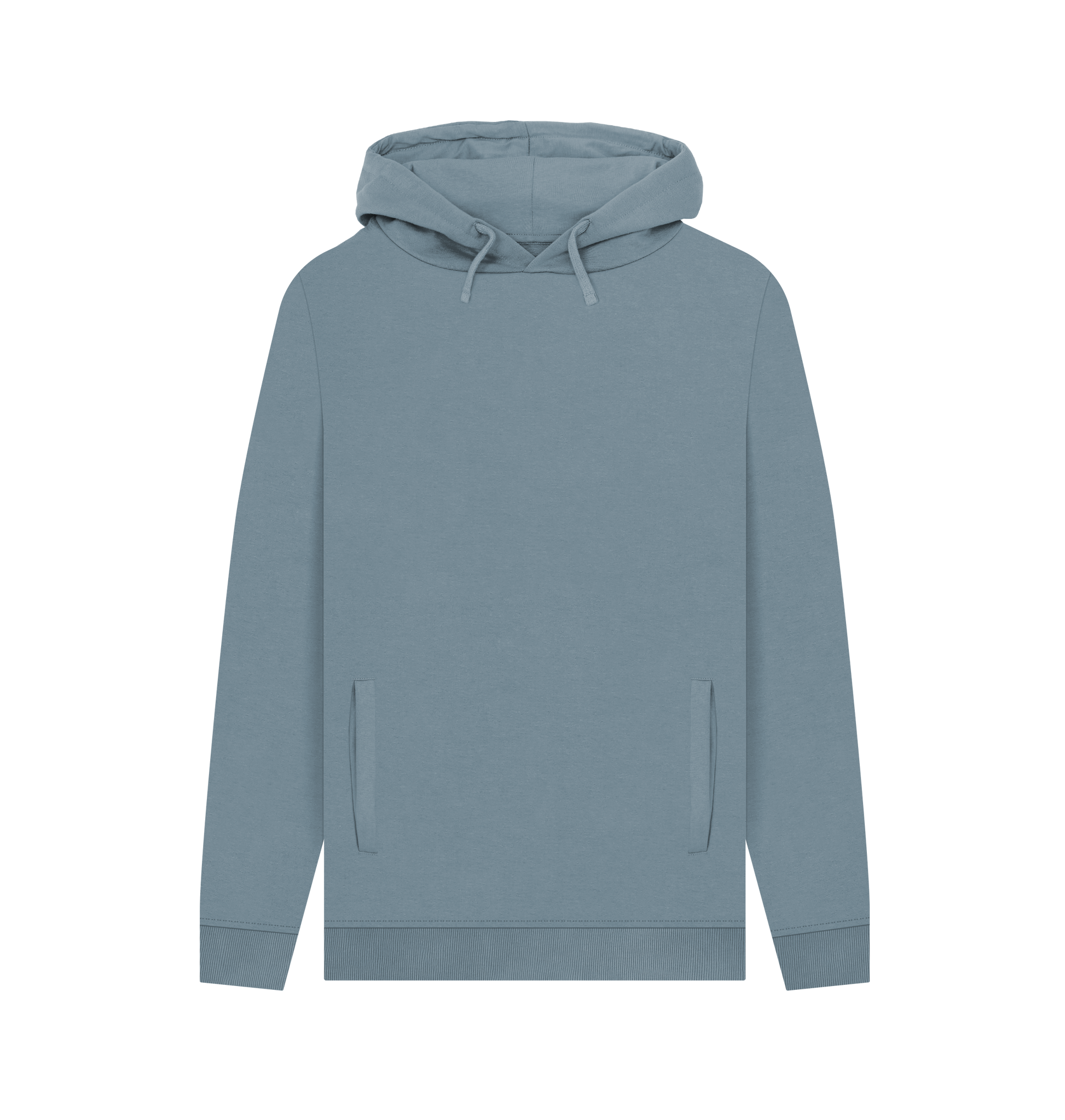 Light blue hoodie with drawstrings and pockets