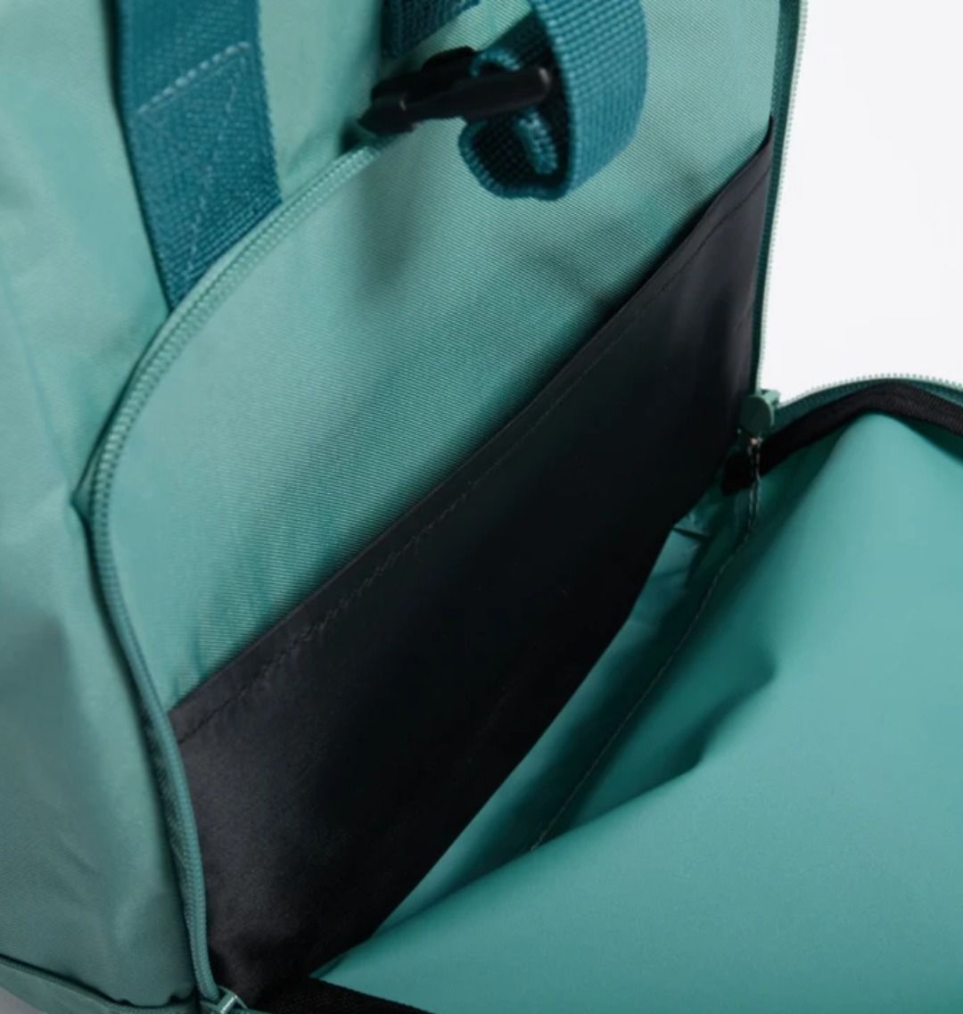 Teal backpack with black accents