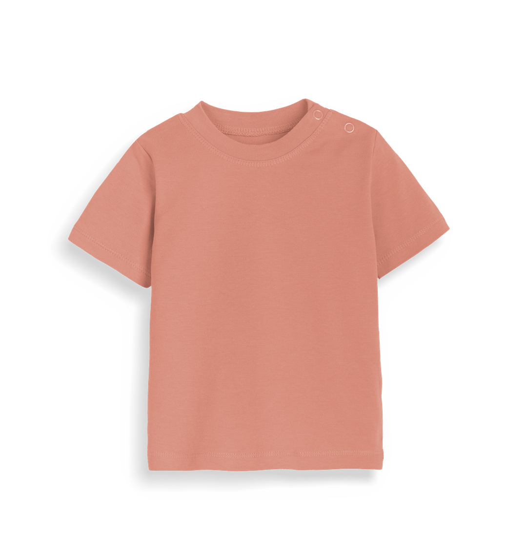 Coral pink t-shirt with short sleeves