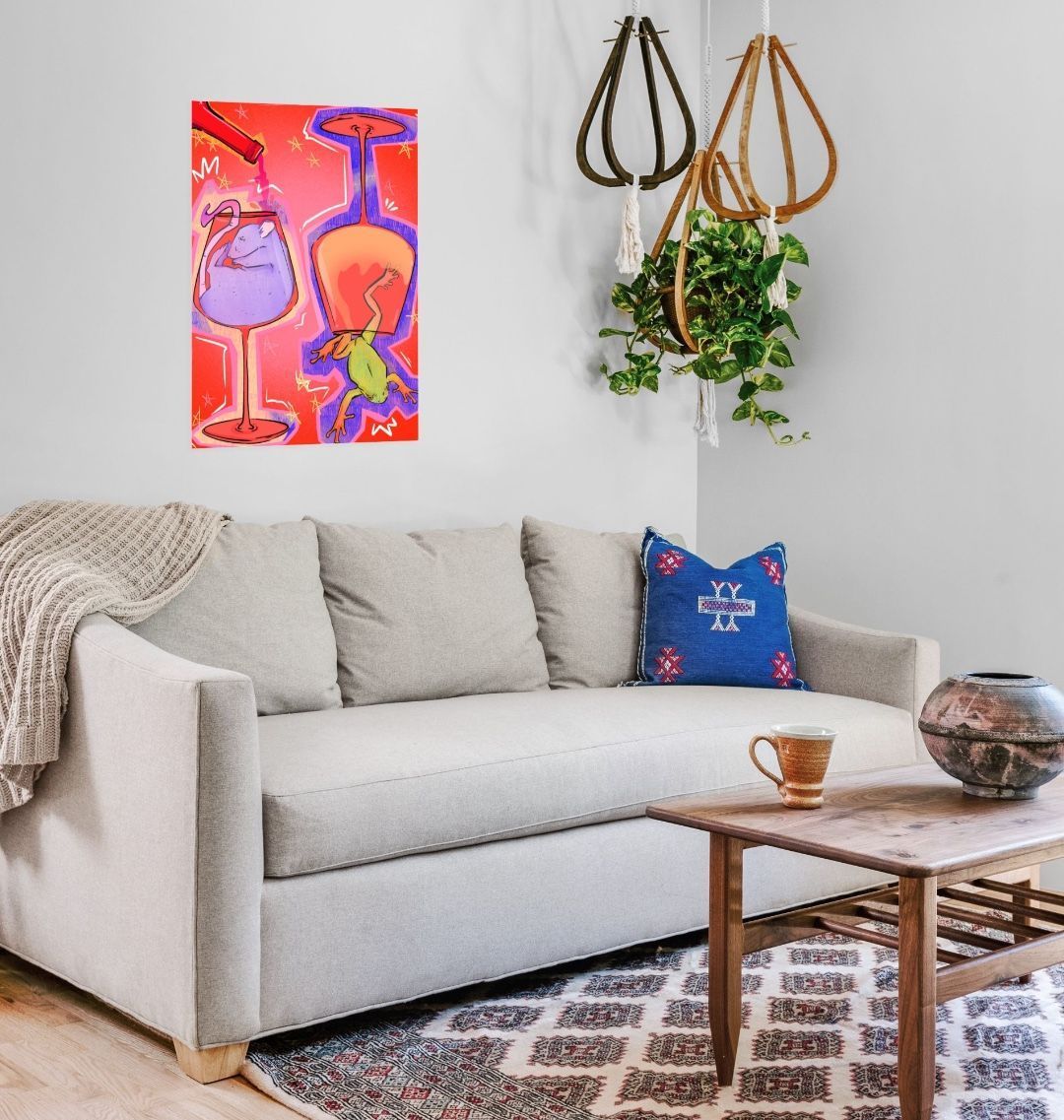 Modern living room with sofa and coffee table