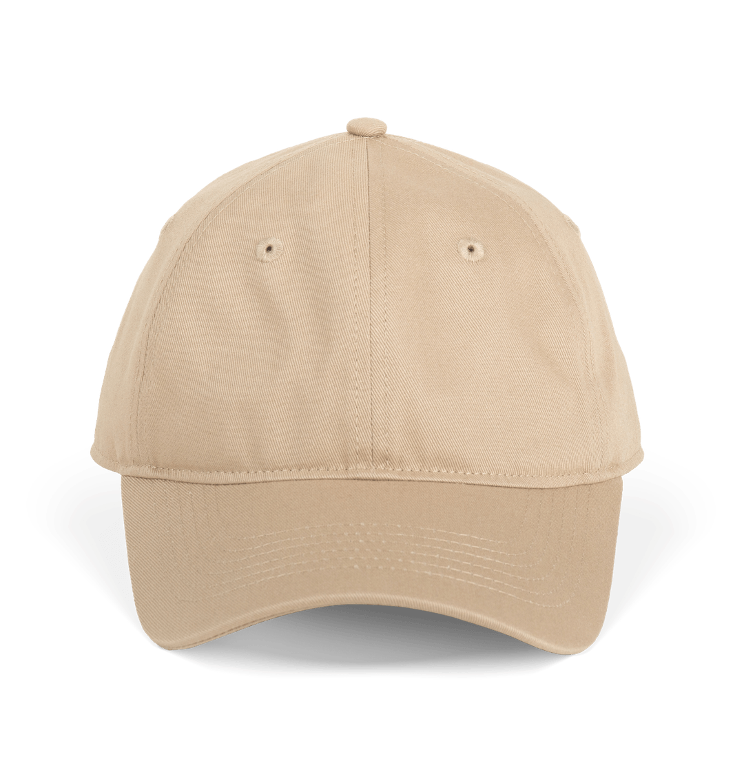 Beige baseball cap with adjustable strap