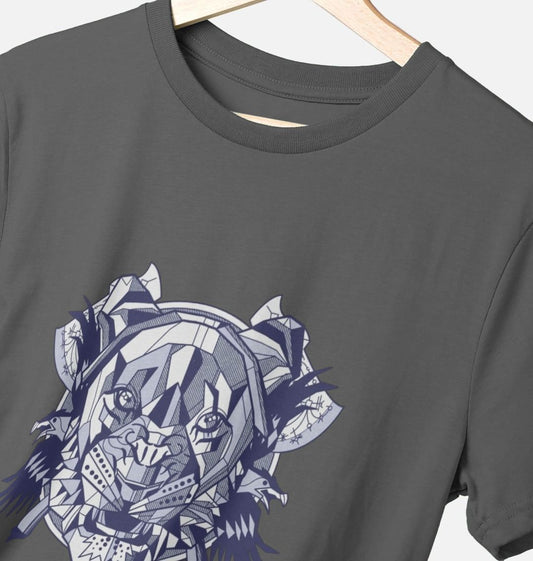 Geometric tiger design t-shirt
