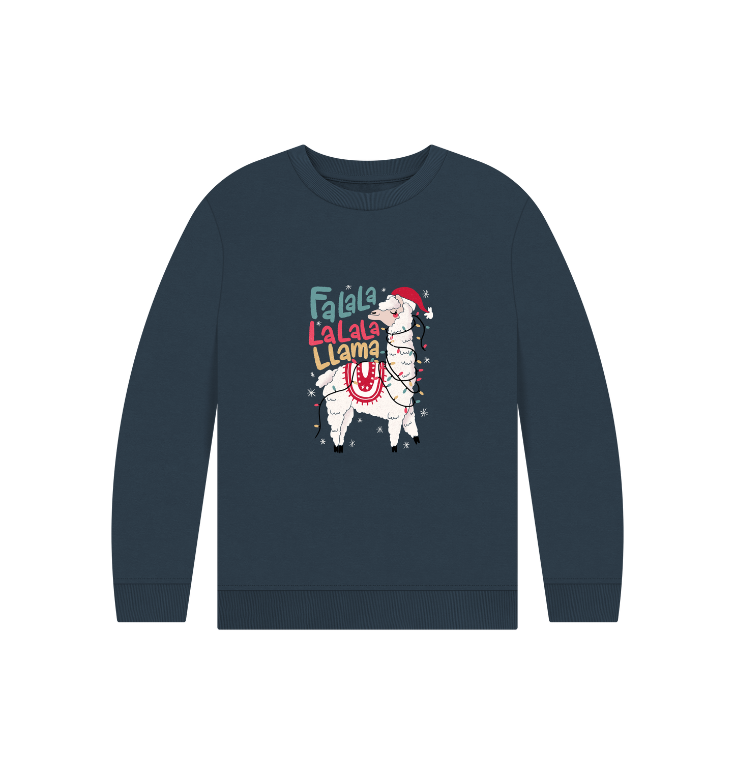 Navy Blue Printed Kids Jumper Front