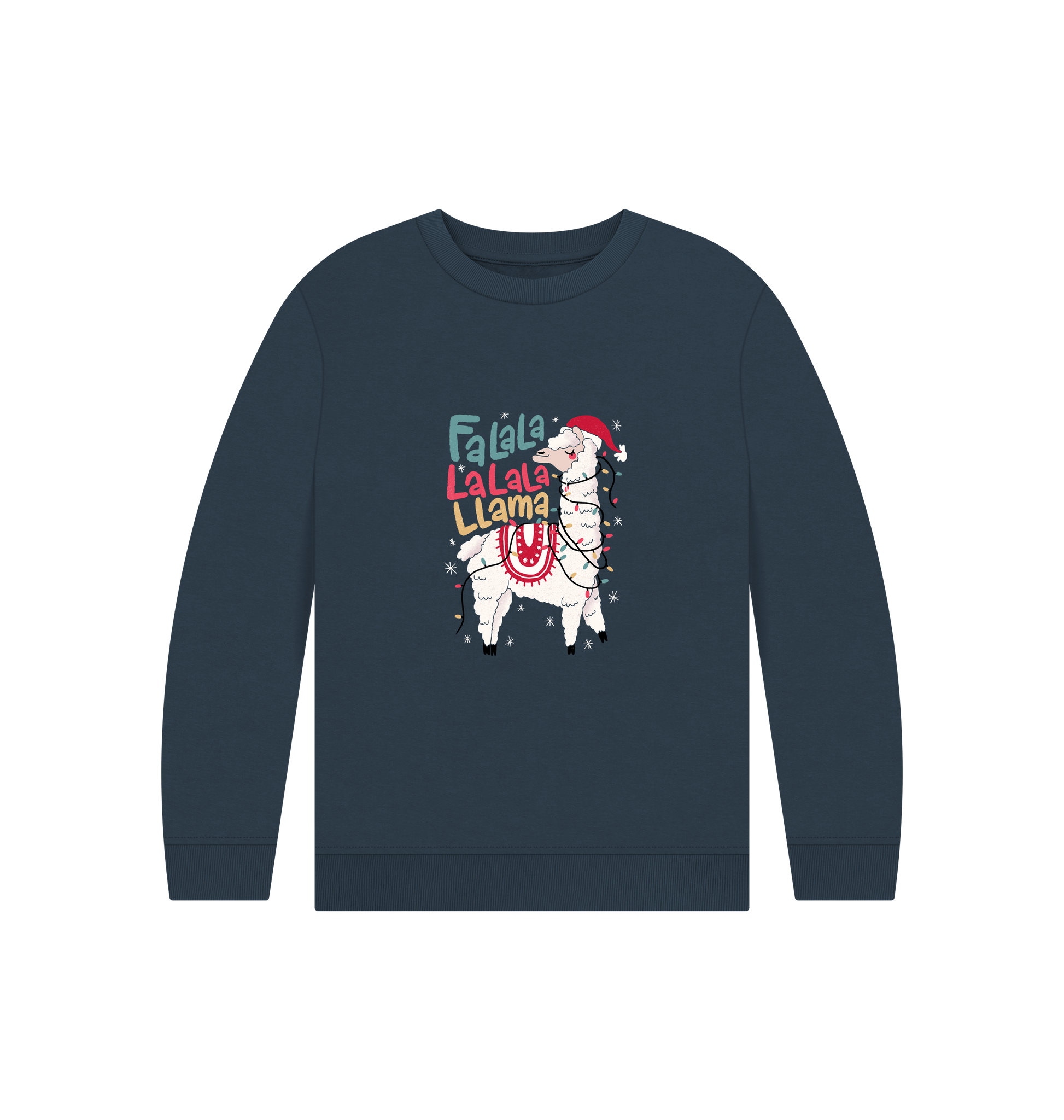 Navy Blue Printed Kids Jumper Front