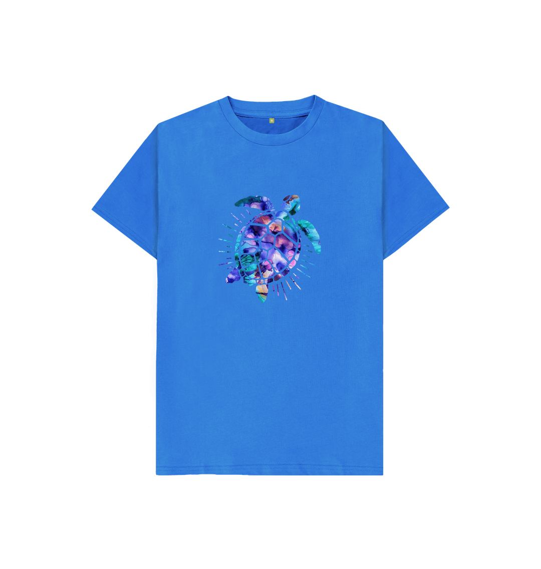 Denim Blue Colour Turtle Kids T Shirt - Size 7-8y