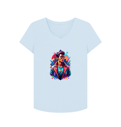 Sky Blue Printed T-shirt